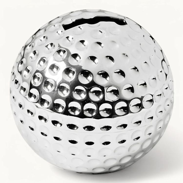 Golfbal verzilverd 